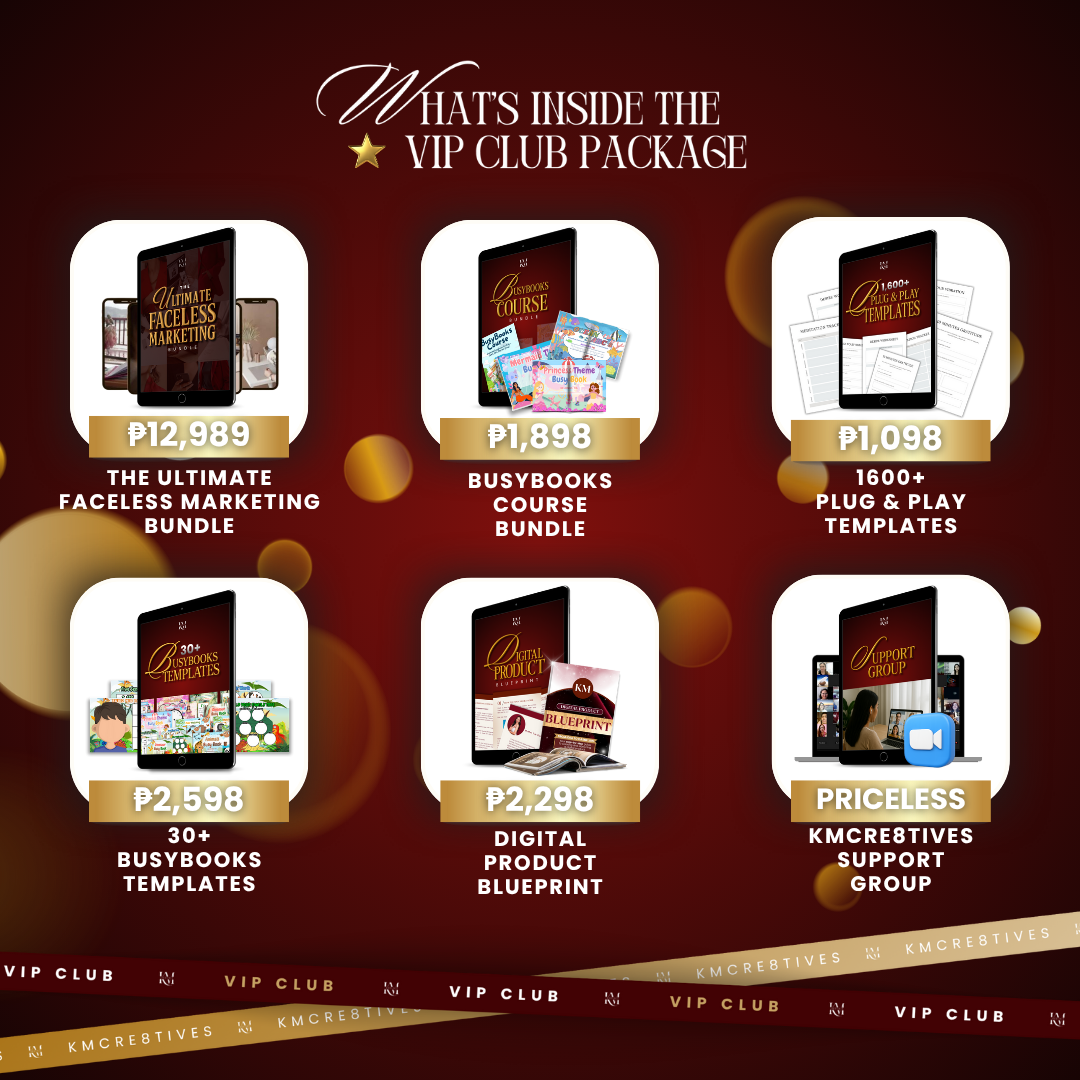 VIP Club Package | BEST SELLER! | Digital Products that you can REBRAND & RESELL with FREE Built-in Funnel & Trainings