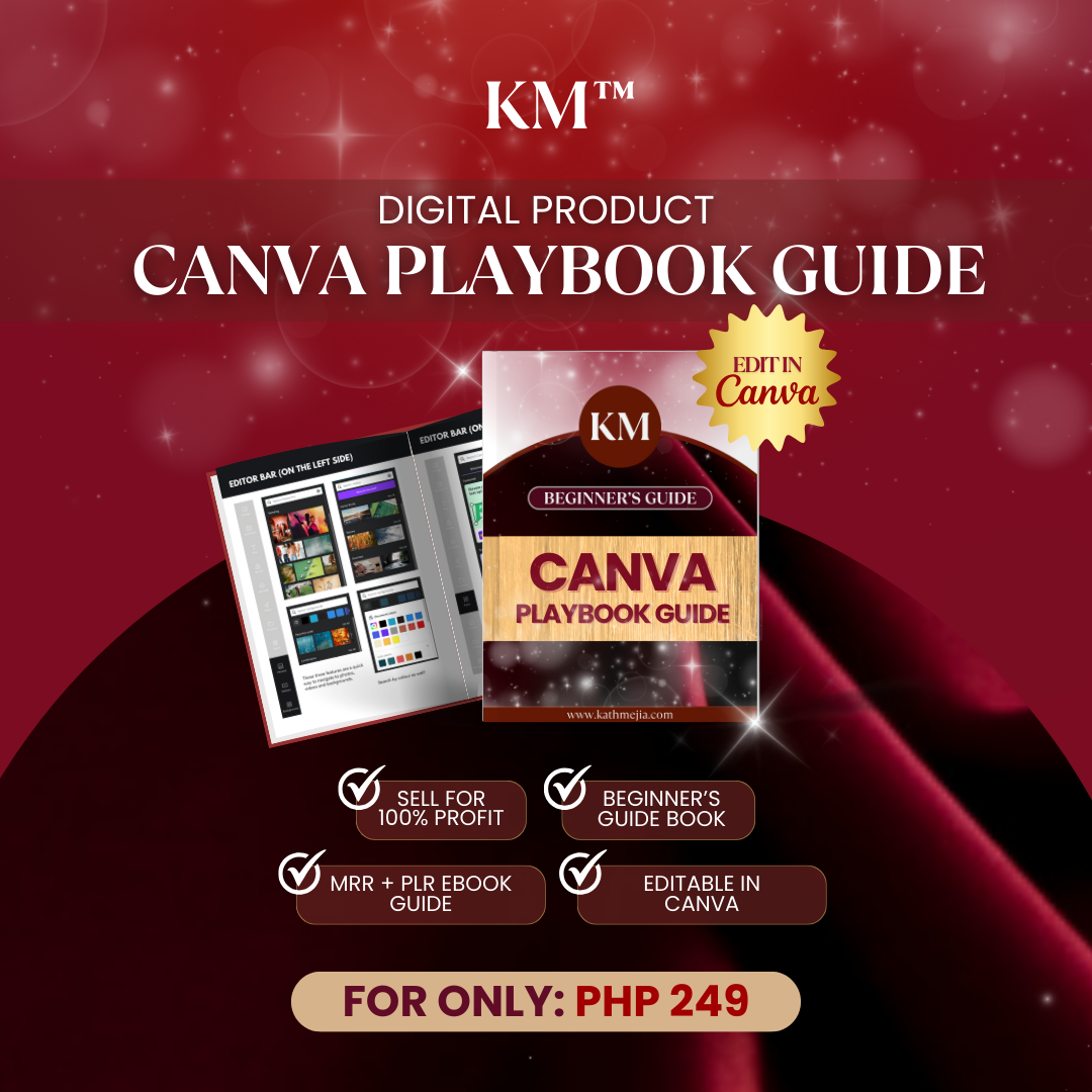 Digital Product CANVA Playbook Guide | How To Use Canva for Beginners | with Resell Rights | Editable in Canva