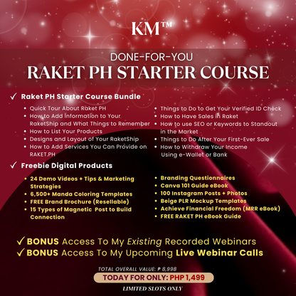 RAKET PH Starter Course with FREE Products to REBRAND & RESELL | Master Resell Rights