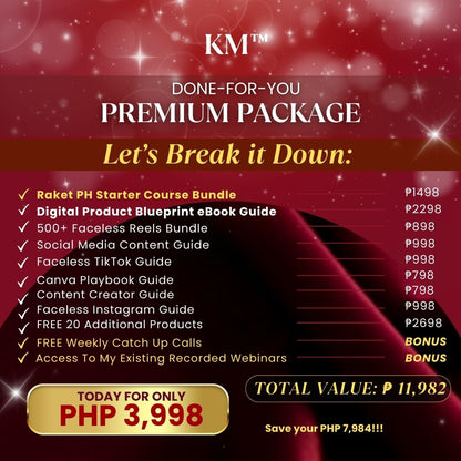 Premium Package | Digital Products that you can REBRAND & RESELL with FREE Built-in Funnel & Trainings