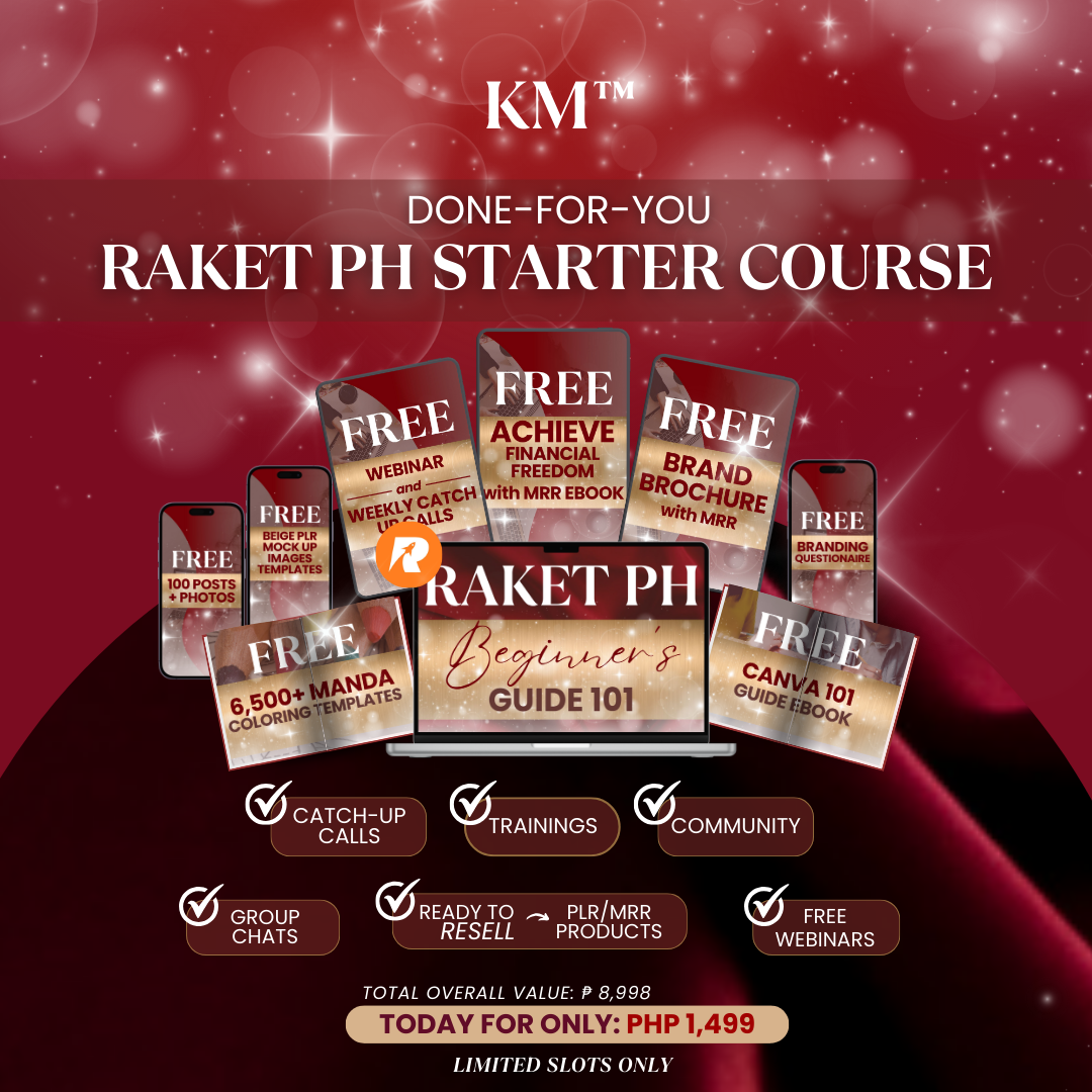 RAKET PH Starter Course with FREE Products to REBRAND & RESELL | Master Resell Rights